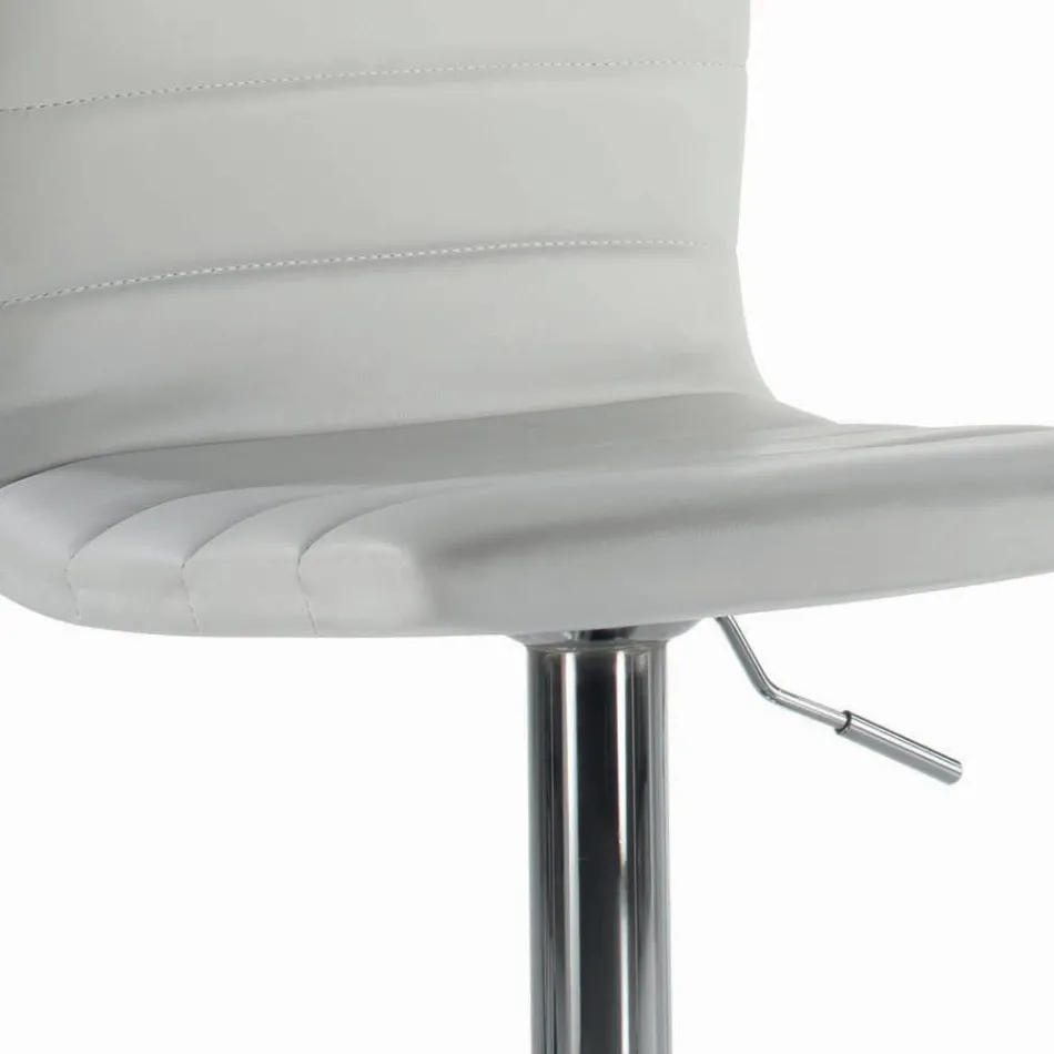 Sgabello Girevole con Schienale in Diverse Misure Made in Italy - Parma Viadurini