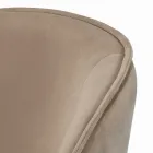 Sgabello Girevole con Seduta in Velluto e Base in Acciaio Made in Italy - Adria Viadurini