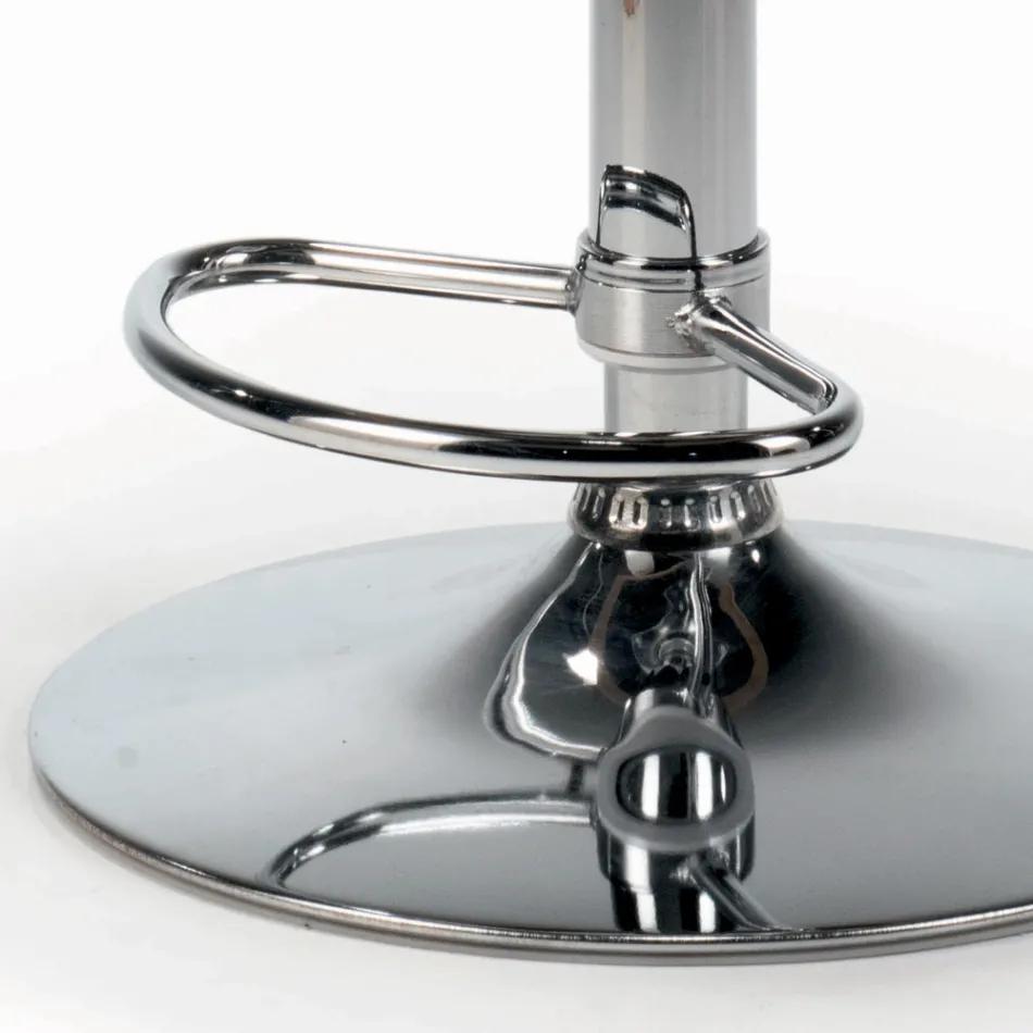 Sgabello Girevole con Seduta in Velluto e Base in Acciaio Made in Italy - Adria Viadurini