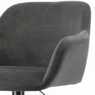 Sgabello Girevole con Seduta Rivestita e Base in Acciaio Made in Italy - Arona Viadurini