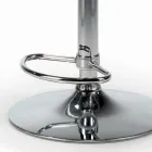 Sgabello Girevole con Seduta Rivestita e Base in Acciaio Made in Italy - Arona Viadurini