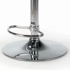 Sgabello Girevole e Regolabile in Altezza in Velluto e Acciaio - Alassio Viadurini