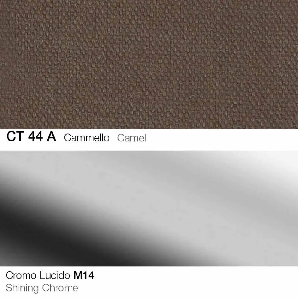 Sgabello Girevole in Tessuto e Acciaio con Alzata a Gas Made in Italy - Marchesi Viadurini