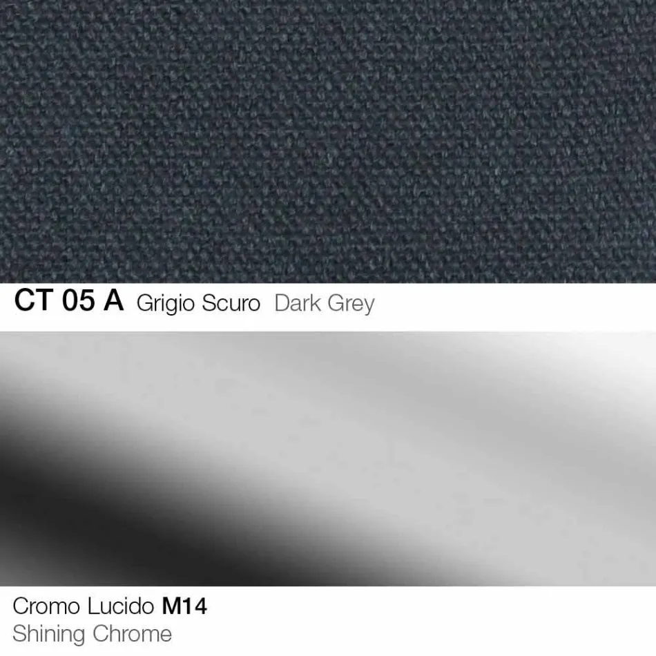 Sgabello Girevole in Tessuto e Acciaio con Alzata a Gas Made in Italy - Marchesi Viadurini