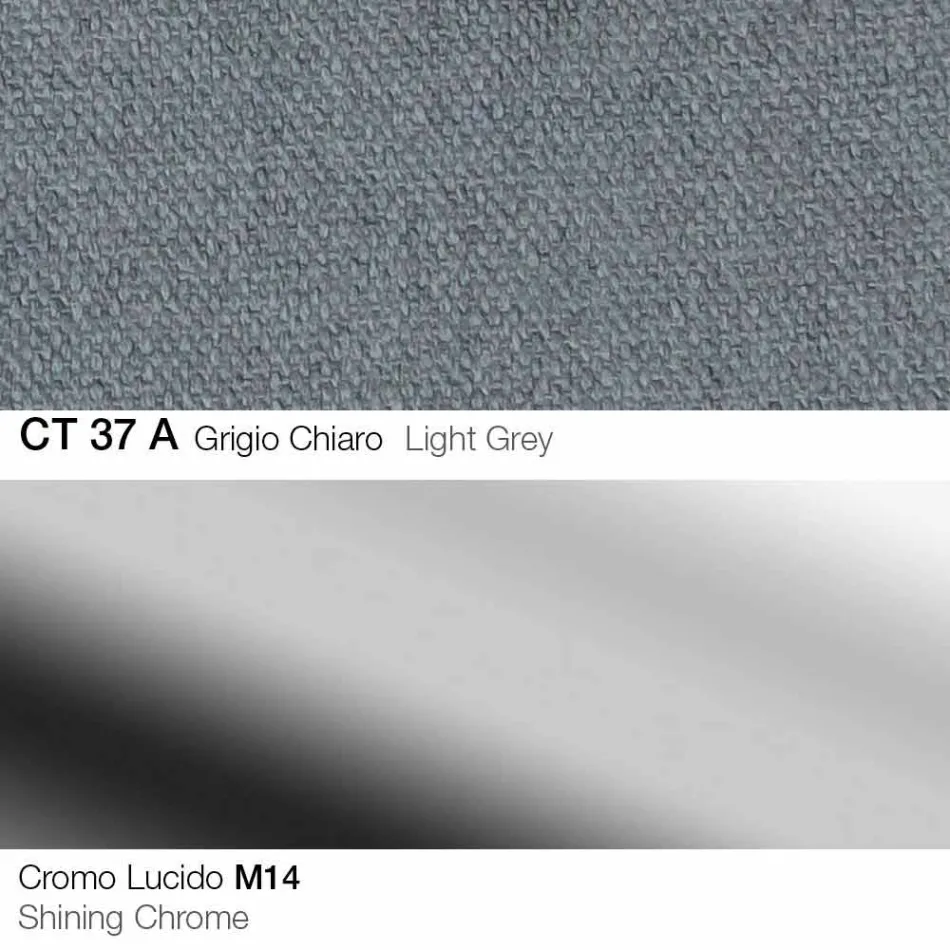 Sgabello Girevole in Tessuto e Acciaio con Alzata a Gas Made in Italy - Marchesi Viadurini