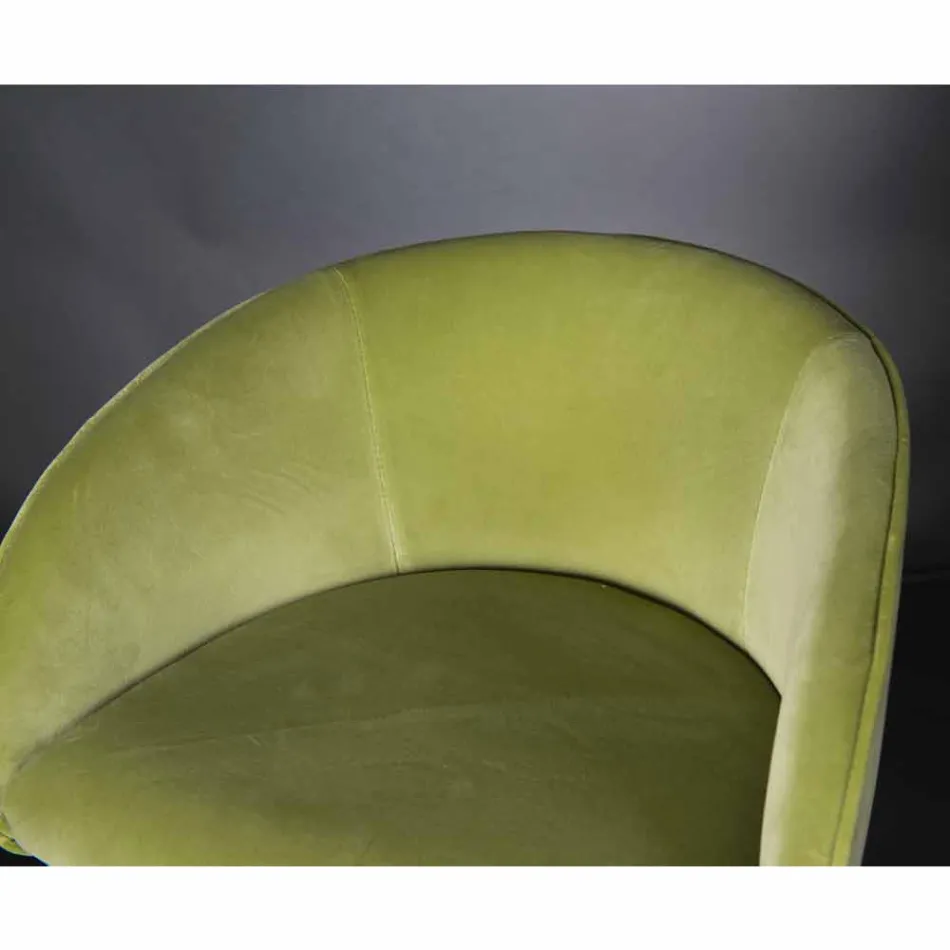 Sgabello Imbottito e Rivestito con Struttura in Metallo Made in Italy - Anversa Viadurini