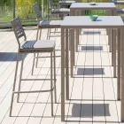 Sgabello Impilabile da Esterno in Acciaio Verniciato Made in Italy - Nilda Viadurini