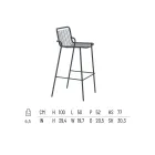 Sgabello Impilabile da Esterno in Metallo Made in Italy 2 Pezzi - Vikas Viadurini