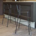 Sgabello Impilabile da Esterno in Metallo Made in Italy 2 Pezzi - Vikas Viadurini