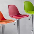 Sgabello in Polipropilene, Design Moderno e Alzabile - Rosa Viadurini