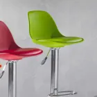 Sgabello in Polipropilene, Design Moderno e Alzabile - Rosa Viadurini