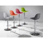 Sgabello in Polipropilene, Design Moderno e Alzabile - Rosa Viadurini