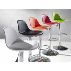 Sgabello in Polipropilene, Design Moderno e Alzabile - Rosa Viadurini