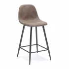 Sgabello in similpelle e metallo design moderno Gino Viadurini