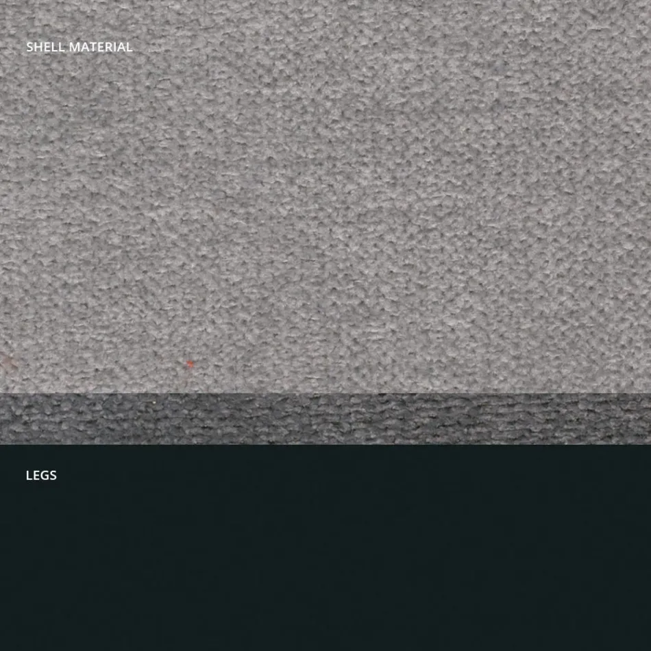 Sgabello in Tessuto e Metallo Antracite Design Made in Italy- Marianet Viadurini