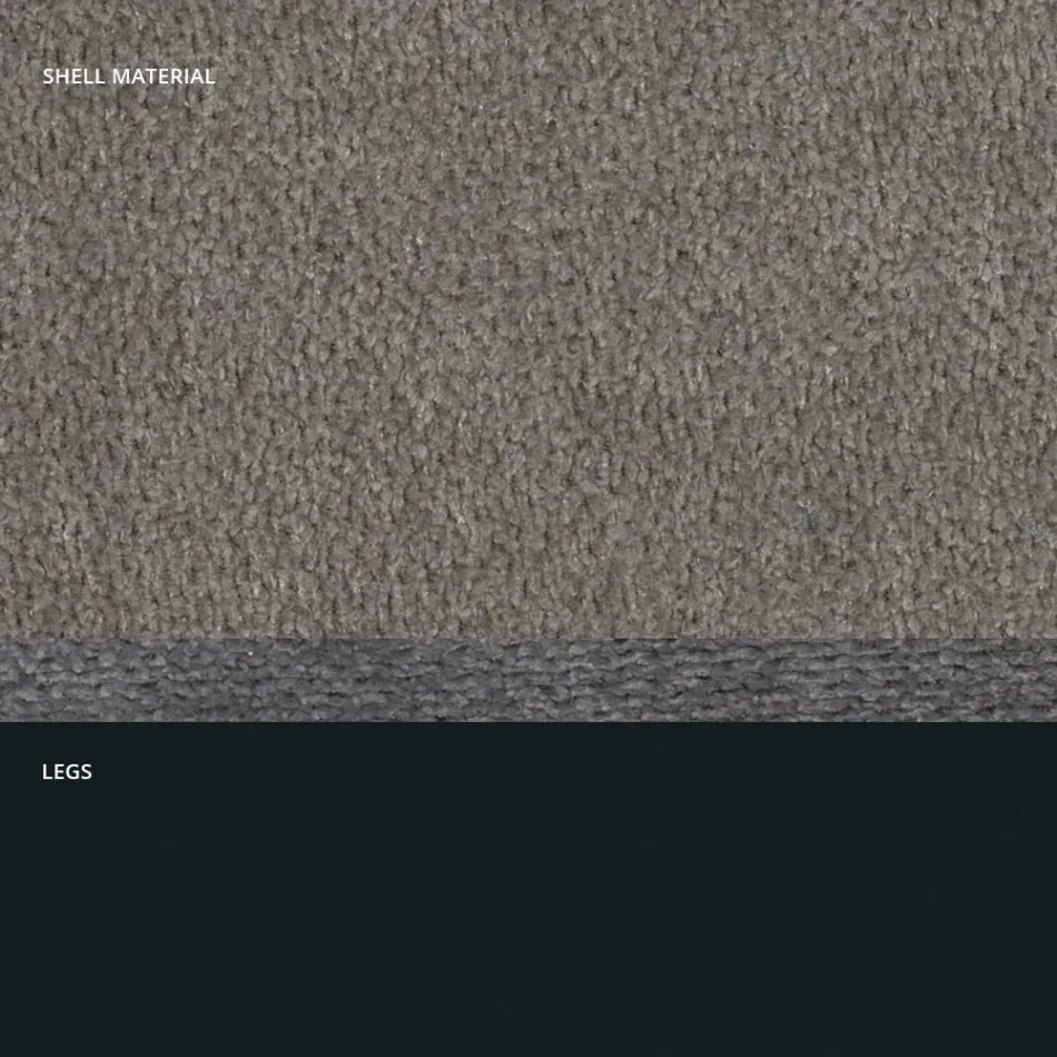 Sgabello in Tessuto e Metallo Antracite Design Made in Italy- Marianet Viadurini