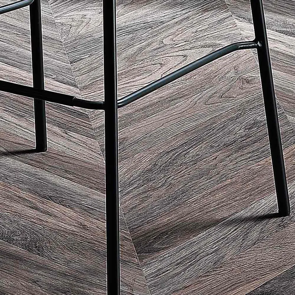 Sgabello in Tessuto e Metallo Colorato Moderno Made in Italy - Marianet Viadurini