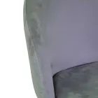 Sgabello in Velluto e Struttura in Metallo di Diverse Finiture - Penna Viadurini