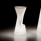 Sgabello Luminoso da Esterno in Polietilene con LED Made in Italy - Desmond Viadurini