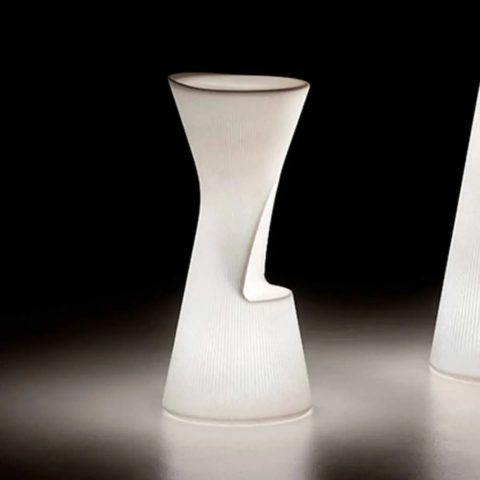 Sgabello Luminoso da Esterno in Polietilene con LED Made in Italy - Desmond Viadurini