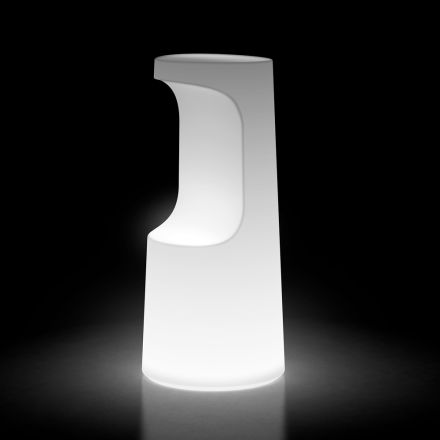 Sgabello Luminoso da Esterno in Polietilene con Luce LED Made in Italy - Forlina Viadurini