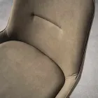 Sgabello Moderno H 80 cm, Seduta in Ecopelle Nabuk - Ines Viadurini