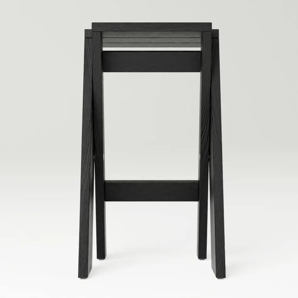 Sgabello Pieghevole e Impilabile in Frassino Massello - Write Viadurini