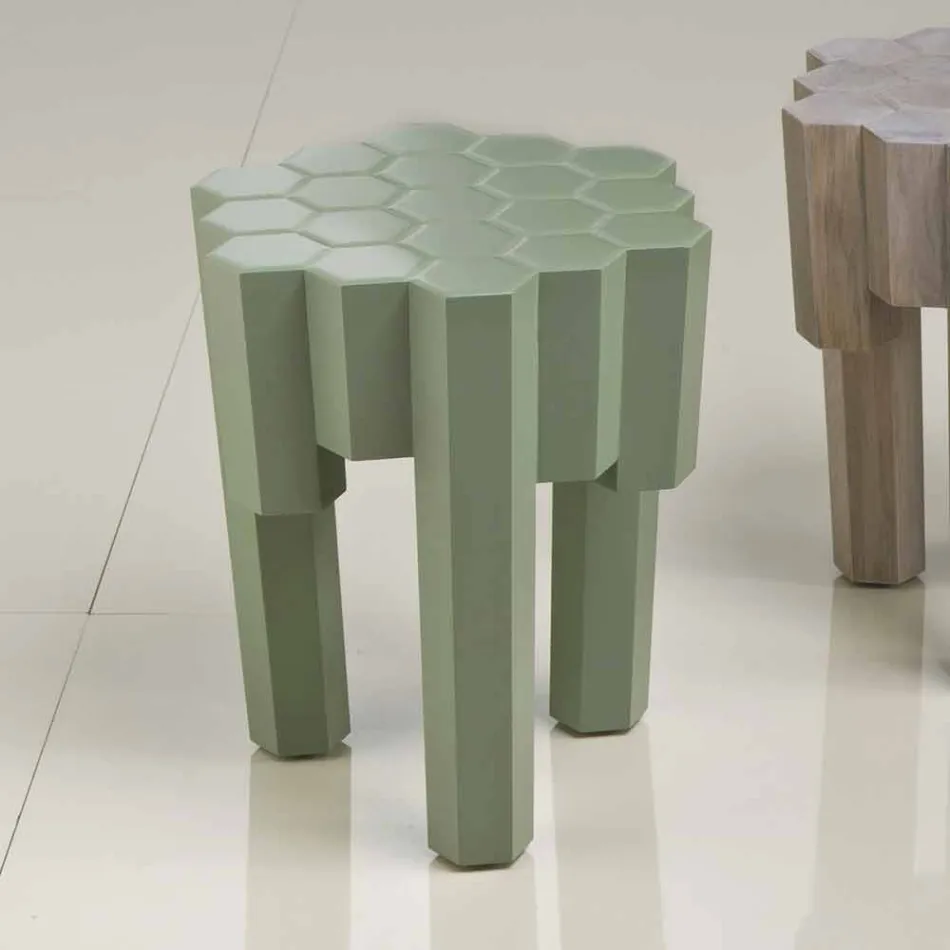 Sgabello/tavolino in legno massello di design, L38xP38 cm, Begga Viadurini