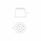 Soffione doccia a soffitto tondo di design in Luxolid made Italy, Ruda Viadurini