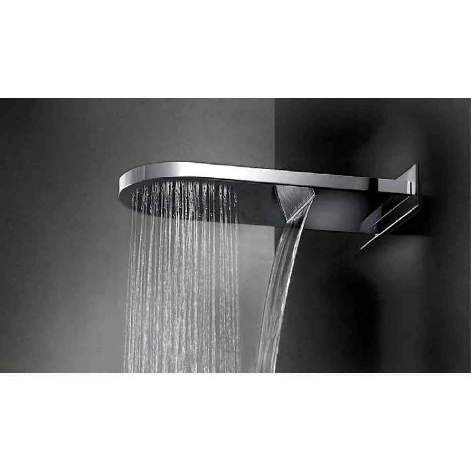 Soffione Doccia da Parete con Getto a Doccia e Cascata Made in Italy - Como Viadurini