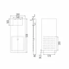 Soffione Doccia da Parete in Acciaio con Doppio Getto Made in Italy - Cartesio Viadurini