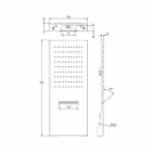 Soffione Doccia da Parete in Acciaio Inox Rettangolare Made in Italy - Netto Viadurini