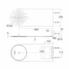 Soffione Doccia da Parete in Acciaio Ultraslim Moderno Made in Italy - Cassio Viadurini