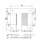 Soffione Doccia da Soffitto in Acciaio con Doppio Getto Made in Italy - Quinto Viadurini