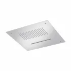 Soffione Doccia da Soffitto in Acciaio con Doppio Getto Made in Italy - Quinto Viadurini