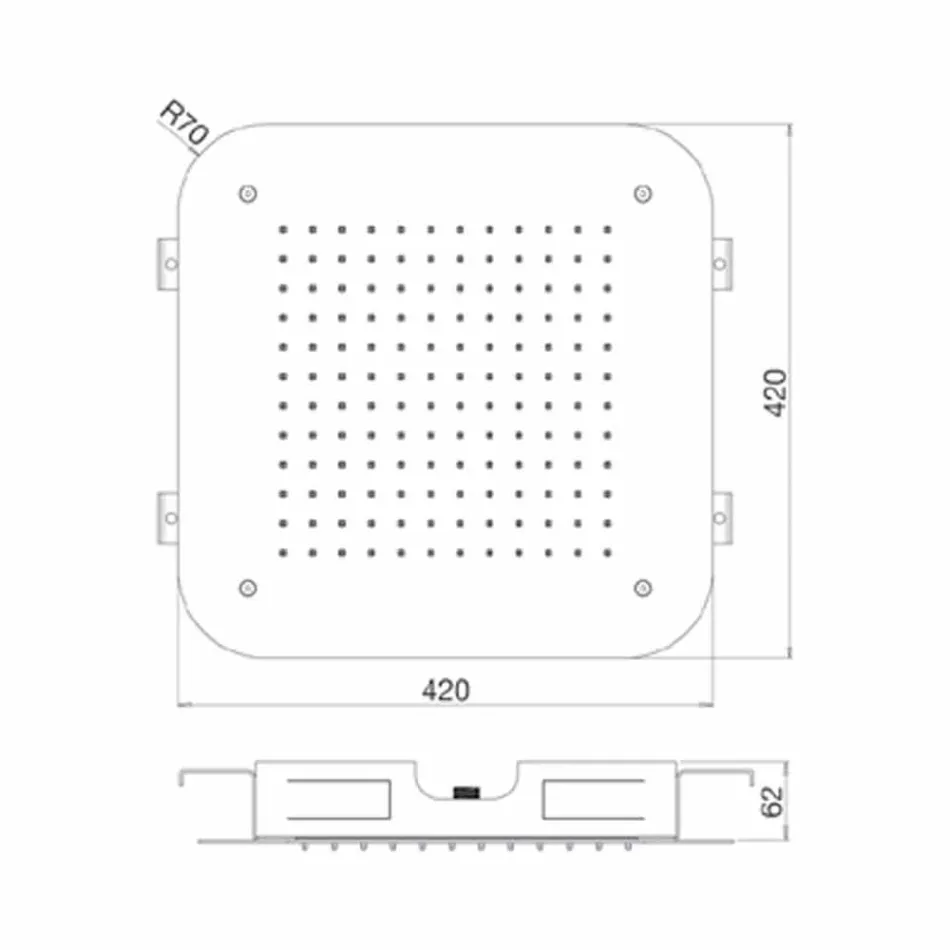 Soffione Doccia da Soffitto in Acciaio Inox Monogetto Made in Italy - Elcan Viadurini