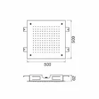 Soffione Doccia da Soffitto Monogetto in Acciaio Inox Made in Italy - Cauro Viadurini