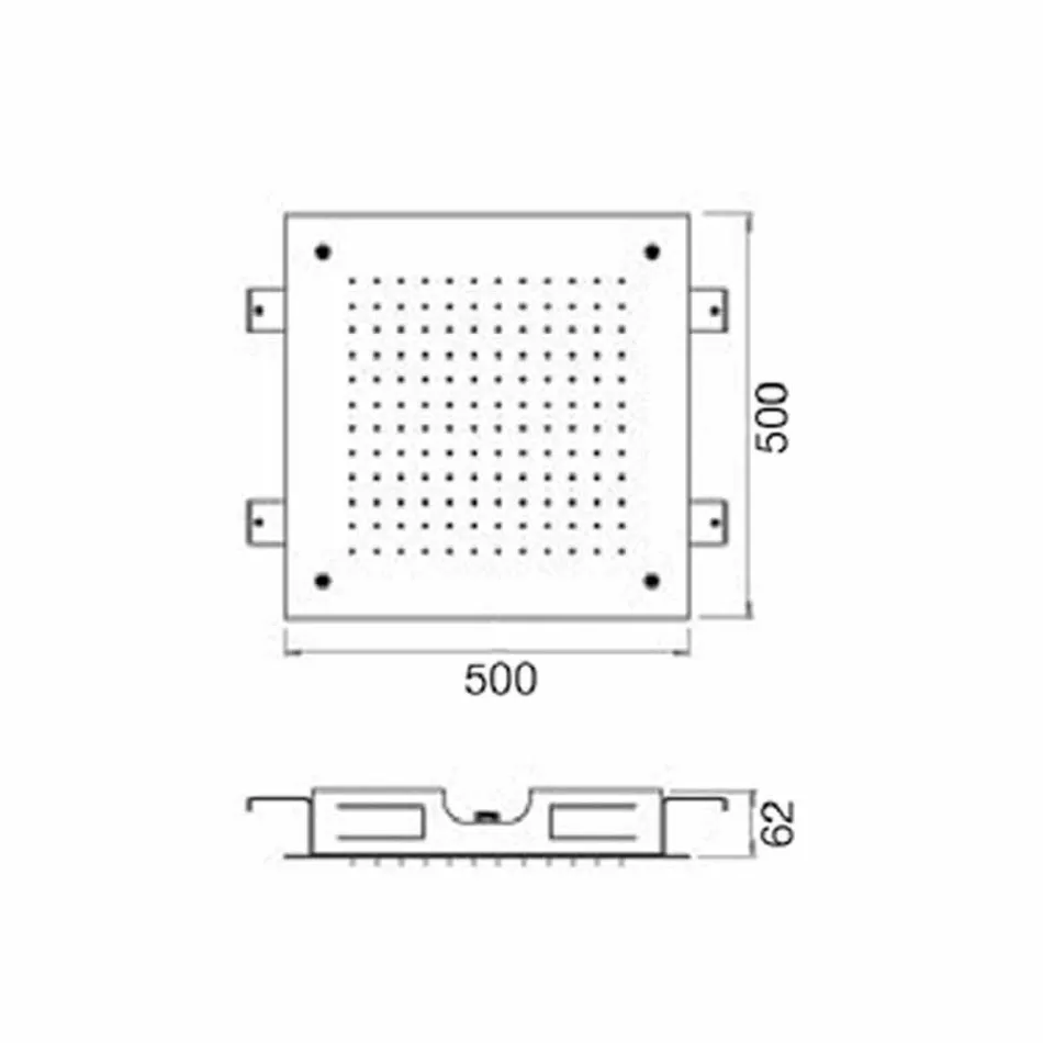 Soffione Doccia da Soffitto Monogetto in Acciaio Inox Made in Italy - Cauro Viadurini