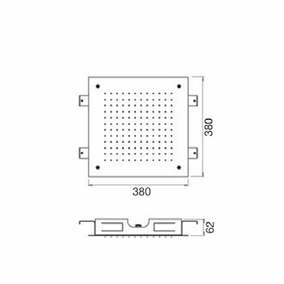 Soffione Doccia da Soffitto Monogetto in Acciaio Inox Made in Italy - Cauro Viadurini
