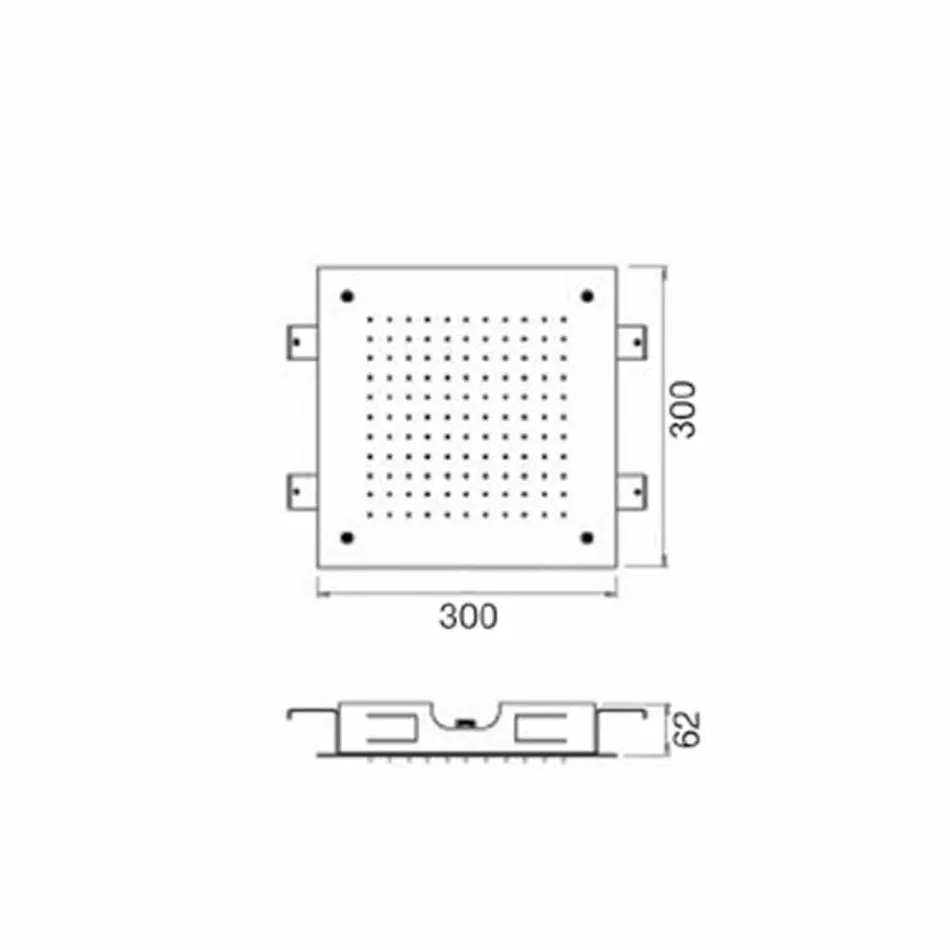 Soffione Doccia da Soffitto Monogetto in Acciaio Inox Made in Italy - Cauro Viadurini