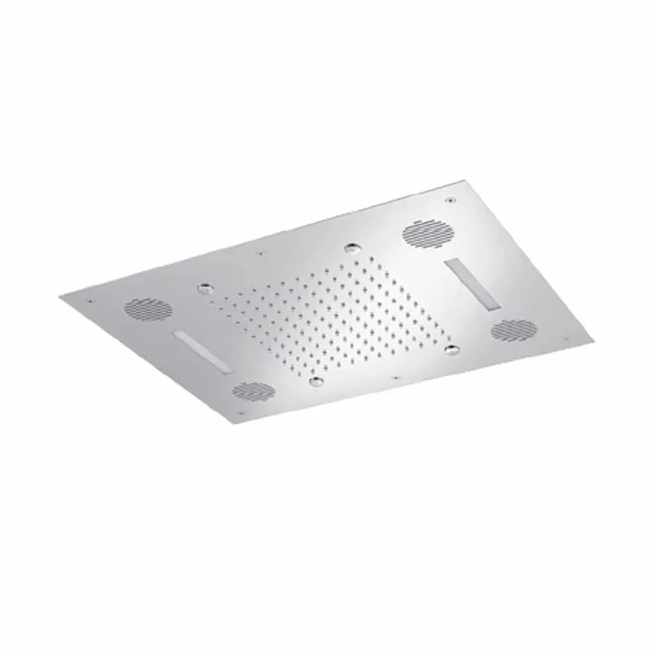 Soffione Doccia in Acciaio con Cromoterapia e Bluetooth Made in Italy - Elbo Viadurini