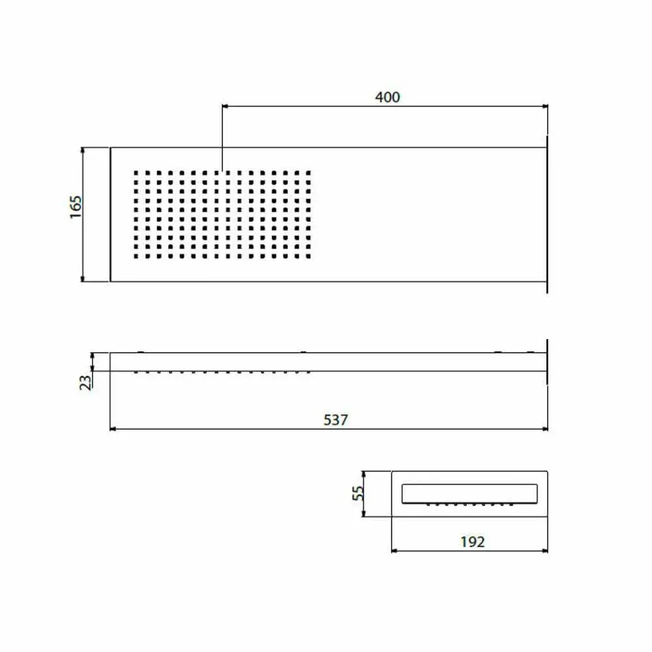 Soffione Doccia in Acciaio con Getto a Pioggia Made in Italy - Nairobi Viadurini