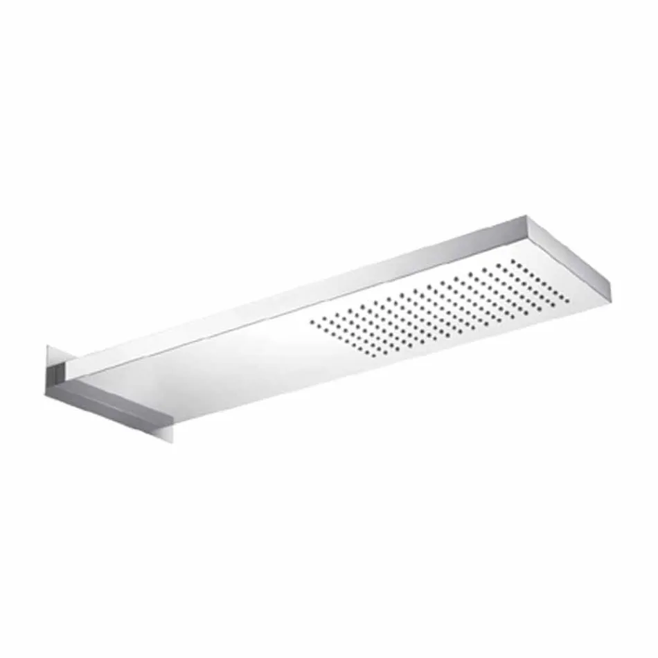 Soffione Doccia in Acciaio con Getto a Pioggia Made in Italy - Nairobi Viadurini