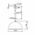 Soffione Doccia in Acciaio Finitura Cromata a Campana Made in Italy - Auro Viadurini