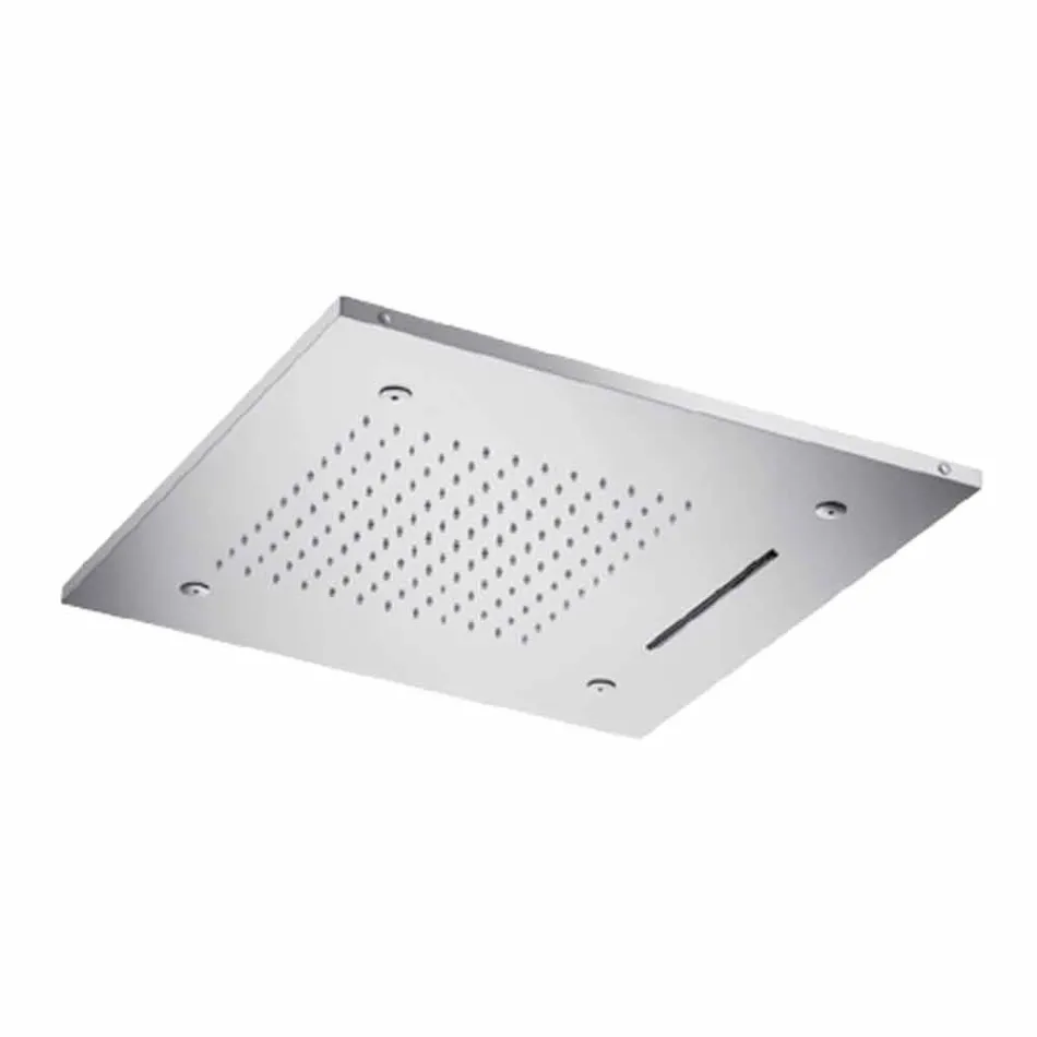 Soffione Doccia in Acciaio Inox con Cromoterapia Made in Italy - Solver Viadurini