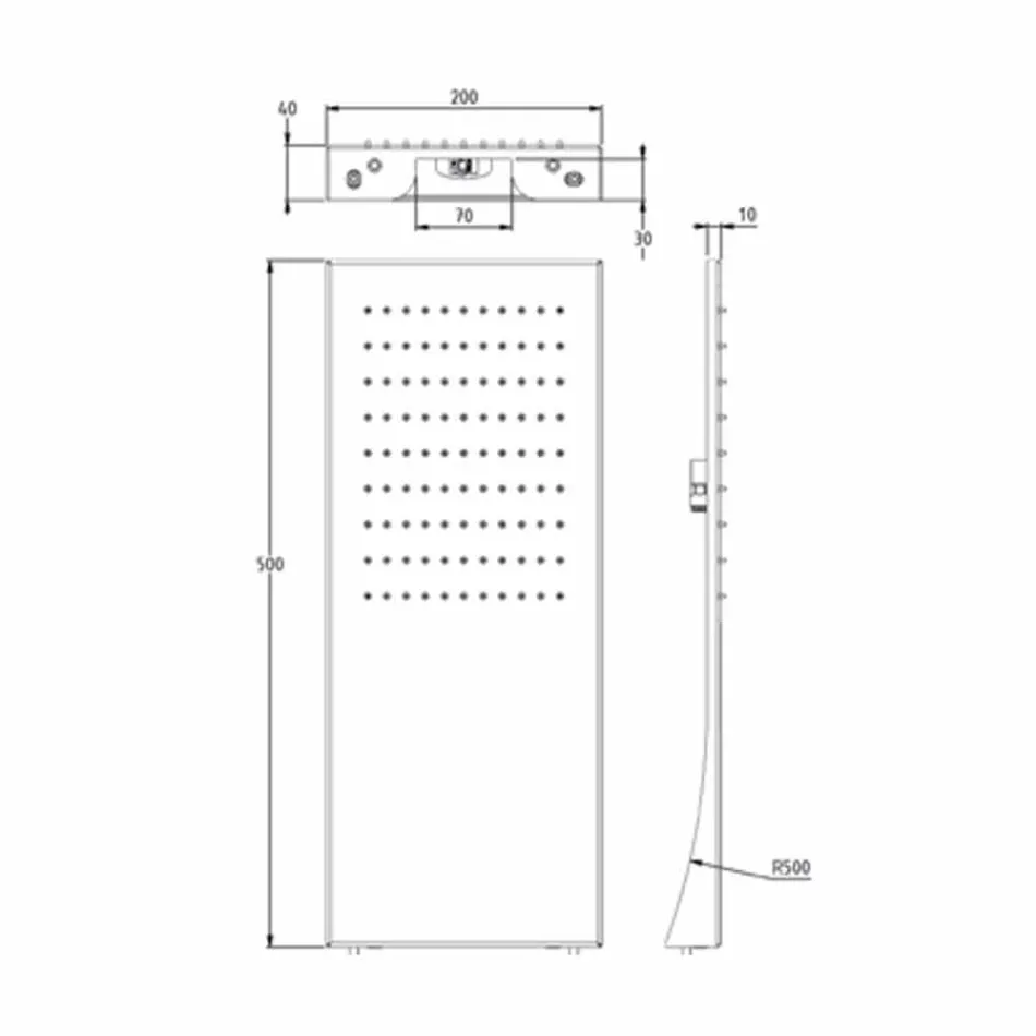 Soffione Doccia in Acciaio Inox con Getto a Pioggia Made in Italy - Fiordo Viadurini