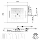 Soffione doccia moderno a quattro funzioni Bossini Dream Viadurini