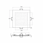 Soffione Doccia Quadrato da Soffitto in Acciaio Made in Italy - Amido Viadurini