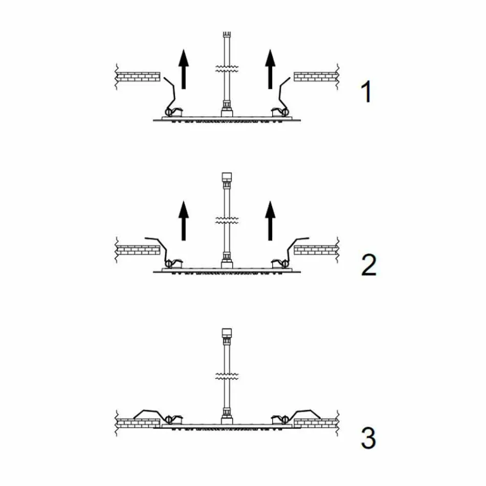 Soffione Doccia Quadrato da Soffitto in Acciaio Made in Italy - Amido Viadurini