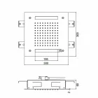Soffione Doccia Quadrato in Acciaio Inox con Cromoterapia Made in Italy - Bilbo Viadurini